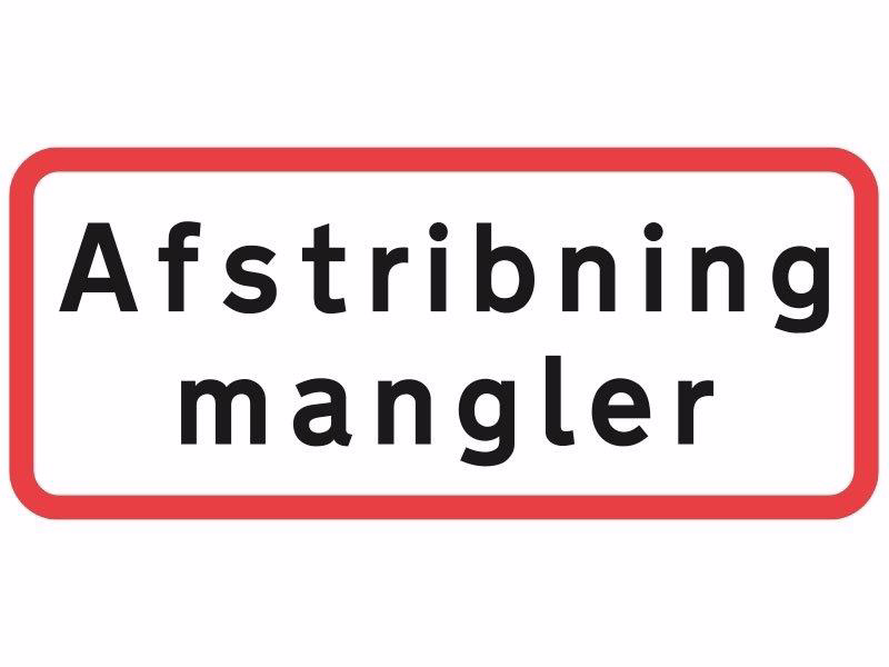 Undertavle "Afstribning mangler"
