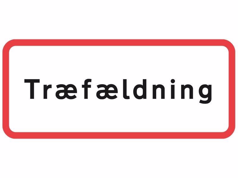 Undertavle 30x70 cm UA 39.6 "Træfældning"