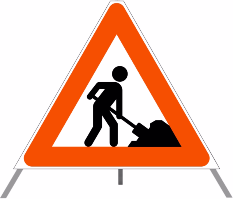 Foldeskilt A39 "Vejarbejde" 90 cm, u/undertekst