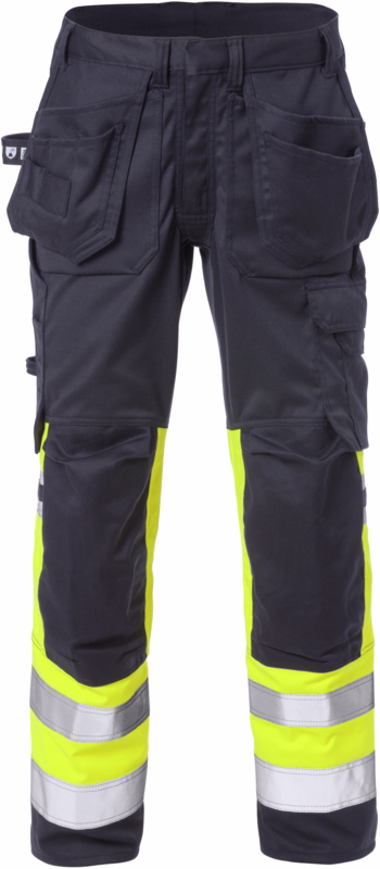 Arbejdsbuks Hi-vis Dame 129521 gul/marine, str. 48
