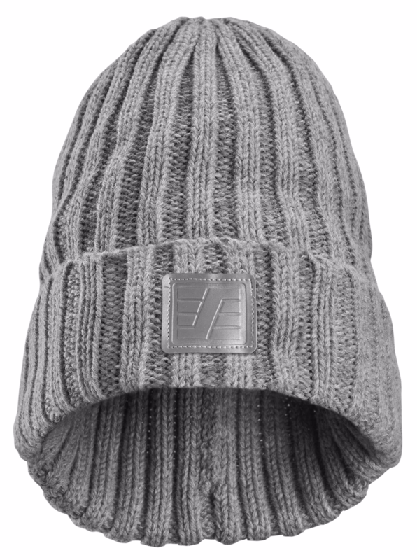 Hue Beanie 9027 m/refleks lys grå meleret, onesize