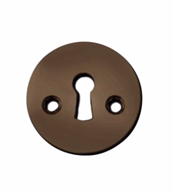   - Nøgleskilte mess brun Ø50x3mm massiv cc27mm