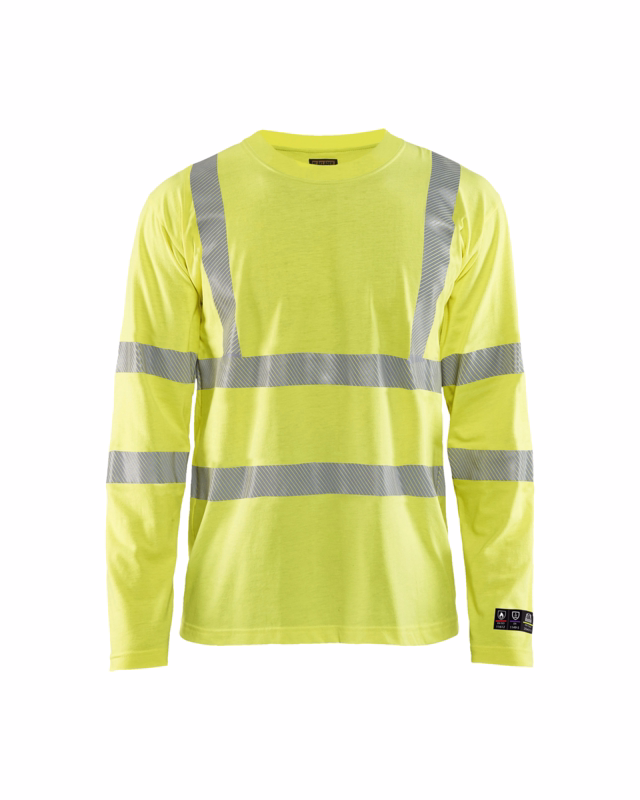 T-shirt L/Æ Hi-vis 3481 gul, str. 3XL