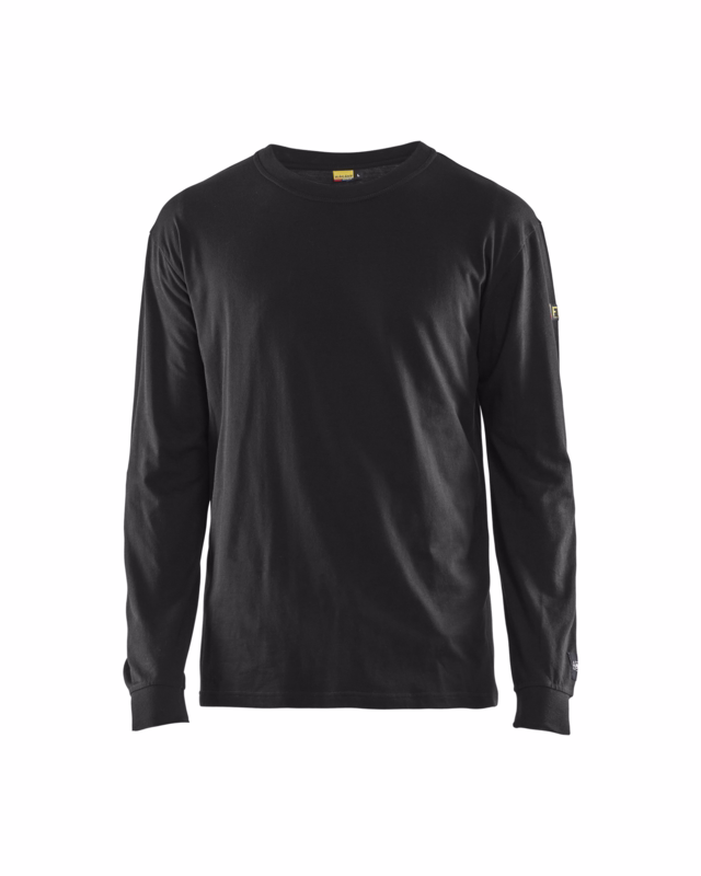 T-shirt L/Æ 3483 sort, str. 2XL